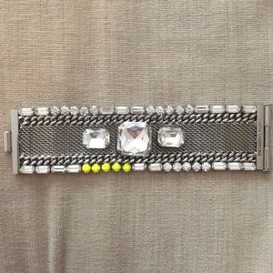 Authentic Juicy Couture silver mesh bling bracelet
